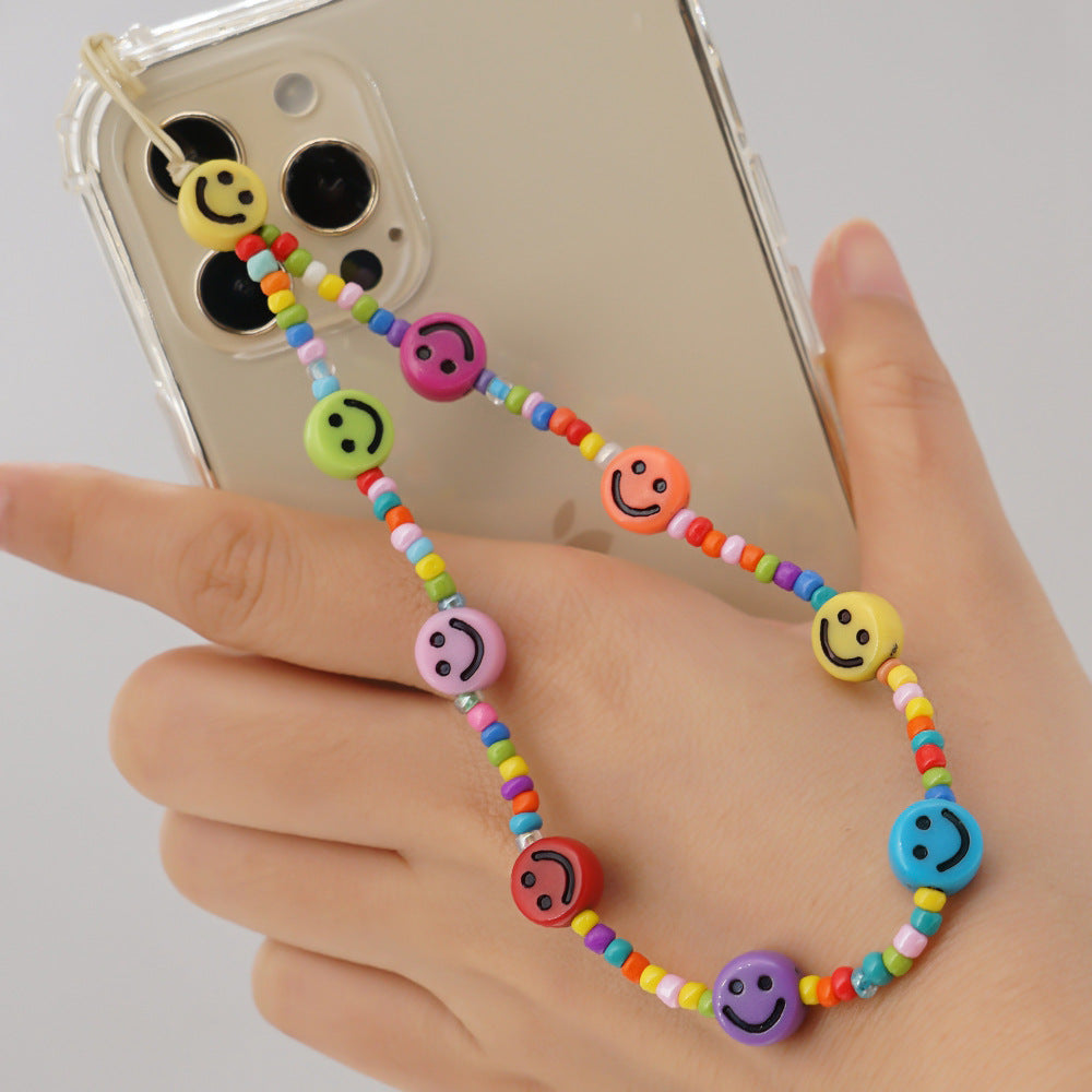 Wholesale Acrylic Ball Nylon Phone Lanyard